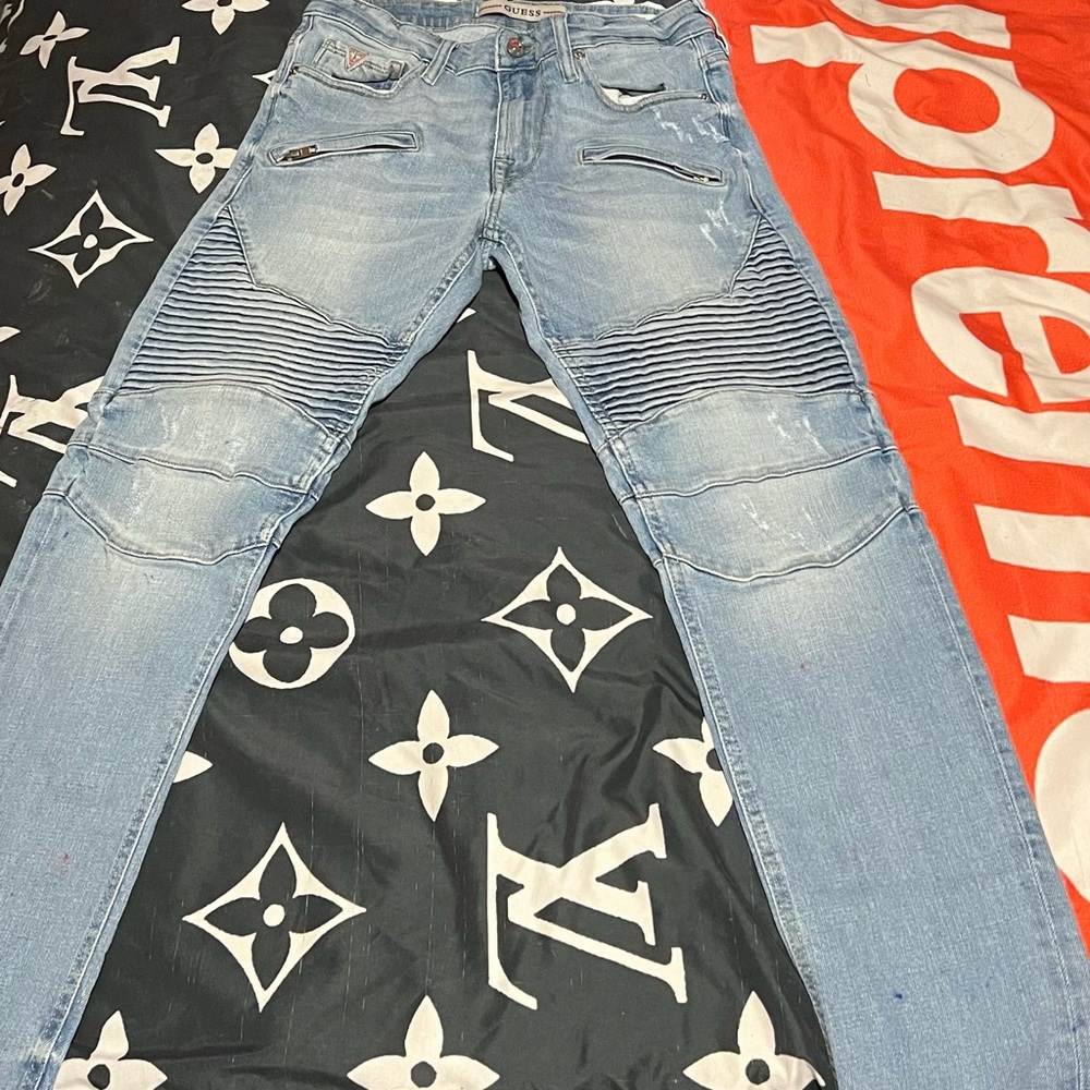 Mens light blue guess jeans